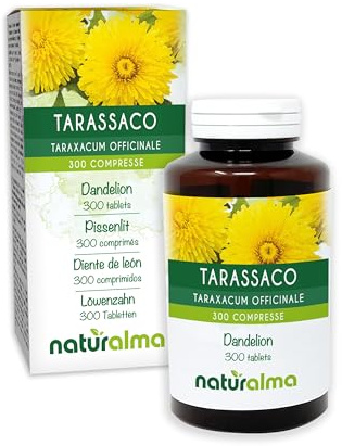 Dandelion (Taraxacum officinale) Roots and Leaves Naturalma - 150 g - 300 Tablets - Food Supplement - Natural and Vegan