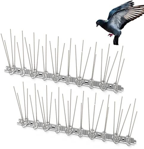 2Pcs Bird Spikes, Pigeon Spikes Kit Cover .0.5M, Birds Control Defence Spikes, Pigeon Spikes for Gardens, Balcony Roofs and Windows