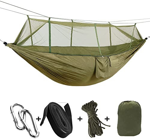 ＣＨＡＭＥＥＮ Ultraleichte Moskito Netz Camping HäNgematte 260 X 130 cm Atmungsaktiv Schnell Trocknende Fallschirm Nylon FüR DraußEn