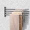 Qobobo® Porta Asciugamani Bagno da Parete Portasciugamani con 4 Bracci in Acciaio Inox Porta Salviette 40 cm Argento