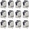 12Pcs Glass Shelf Clamps Adjustable 8-10mm, Glass Bracket 304 Stainless Steel Glass Clip Polished for Balustrade, Staircase, Handrail, Silver