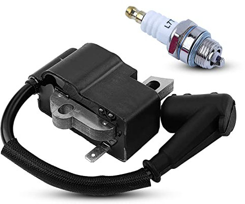 Atunee Bobine d'allumage pour Stihl FS40 FS40C FS50 FS56 HT56C FS56R KM56C KM56RC Débroussailleuse avec bougie Remplace 4144 400 1316