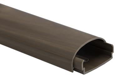 10m KOMIB Kabelkanal/Kabelkanäle/Kabelführung - Verschiedene Größen und Farben - Schraubbar - 5 x 2m Stangen - (Braun - Holz Design, 40 x 20 mm)
