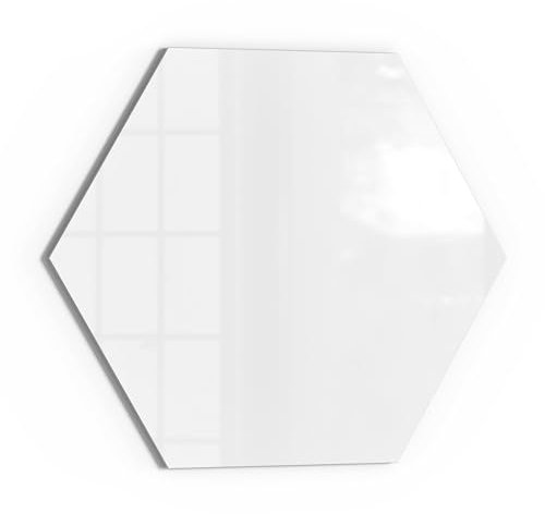 DEQORI Glas-Magnettafel | 40x34,5 cm groß | Unifarben - Weiß | Memo-Board aus Glas | Magnetboard inkl. Magnete, Stift & Tuch für Küche & Büro | Tafel magnetisch & beschreibbar
