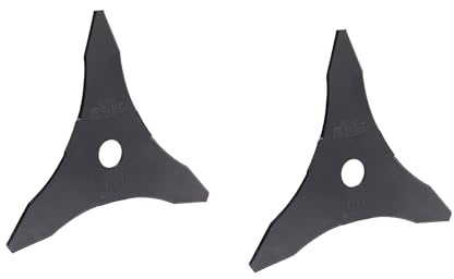 SECURA 2x Dickichtmesser 3-Zahn für Freischneider Motorsense (255 mm x 25,4 mm x 3 mm)