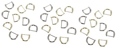CALLARON 30 STK Taschenzubehör Key Fob Ring Handtasche Macht Ring Schlüsselring Finden Zubehör Ersatzschnallen Für Taschen D-Ringe Aus Metall D Schnallenring Rotieren Mehrzweck Schleife