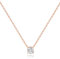 Collana Argento Sterling 925 in Oro Rosa/14K Placcato/Bianco Collane da Donna con Ciondolo di Diamanti Regali Fortunati per Mamma Moglie Fidanzata