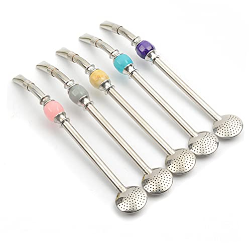 BCOATH Filtre à Boire Bombilla Acier Inoxydable Avec Paille Amovible Pour Yerba Maté Et Autres Boissons