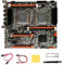 Gsrimgratoe - Placa base doble CPU X79 + cable SATA + cable de conmutación + deflector + grasa térmica + almohadilla térmica LGA2011 M.2 NVME X79 placa base