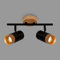 BRILONER – Deckenlampe, Deckenleuchte, Lampe, Holzapplikation, Schwenkbar, Wohnzimmerlampe, Schlafzimmerlampe, Küchenlampe, Schwarz-Holz
