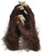 JIAHG Realistische Werwolf Klaue Handschuhe Pelzige Tierhandschuhe Lange Fingernägel Halloween Plüsch Horror Cosplay Tier Klaue Gothic Dämon Vampir Handschuhe
