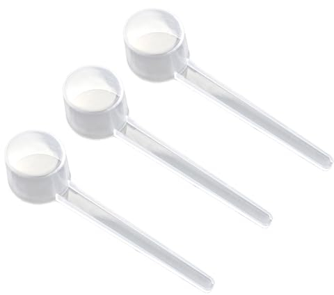3Pcs Plastic Measuring Spoons - 5g Dosing Spoon Washing Powder Scoop Measuring Cups Kitchen Tools for Baking and Cooking, Ideal for Liquids Powders Granules Teaspoon,White