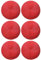 Tradineur - Pack de 6 Salvamanteles de plástico Redondo Metalizado, Reutilizable, Mantel Individual, Alfombrilla de Mesa, Adornos Festivos, Navidad (Rojo, Ø 38 cm).