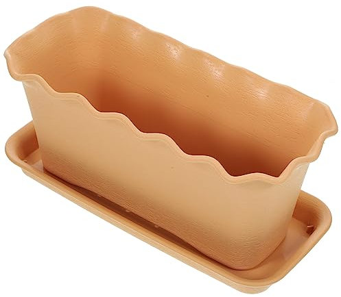 Toddmomy Weißer Rechteckiger Blumentopf Großer Pflanzkasten Für Den Innen- Und Außenbereich Gartentröge Pflanzkasten Fensterkasten