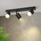 Glitzerlife Deckenspots 3 Flammig Schwarz Deckenlampe - Küchenlampe Deckenstrahler Vintage GU10 Metall Deckenleuchte Schwenkbar 350° MAX.25W Für Schlafzimmer Wohnzimmer Flur (ohne Leuchtmittel)