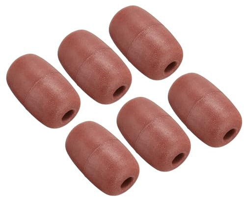 PATIKIL 4.33 x 2.76 Rope Float Buoy, 6 Pcs 270g Deep Water Floats Rope Float Buoy Great for Trail Markers Dock Floats Kayak Boats Swimming Pool, Red