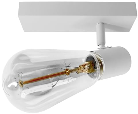 Miratic Spots Deckenleuchte Deckenlampe Weiß E27 IP20 Stilvolle Deckenspots für Innenbeleuchtung in Wohnzimmer Küche und Schlafzimmer (Glühbirne fehlt) (1x60W)