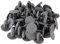 JDigJid 50 unidades 8 mm agujero gris plástico remache puerta empuje en clip para coche