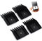 Lot de 4 peignes de coupe professionnels de style A5 76926-900, 0,3 cm, 1/4, 3/8, 1/2, compatibles avec Oster Classic 76 A5 Andis AG BG Wahl KM Pet Groomers (noir)