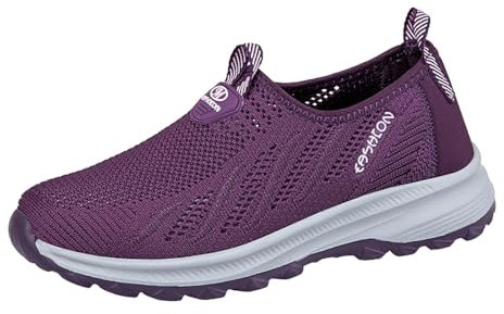 Generico Scarpe da Corsa Scarpe Donna Lavoro in Piedi Scarpe Casual Sportive da per la Primavera e L'Estate, Antiscivolo, alla, Leggere Scarpe da Corsa Donna Scarpe da Calcetto (Purple, 37)