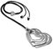 Vestopazzo collana pendente filo con 3 ciondoli a forma di cuore in alluminio 100% riciclato. Modello regolabile. Tg unica.Unisex