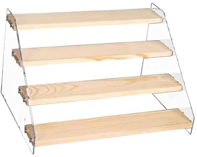 Dickly Espositore in Acrilico espositore in Legno, espositore, Supporto per scaletta per Figure per, 4 Strati