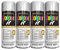 PNJB White Matt Spray Paint, Aerosol Paint, Quick Drying, Ideal For Metal, Plastic, Wood, Interior & Exterior Use, Versatile,Excellent Coverage,250ml, (4PCS)
