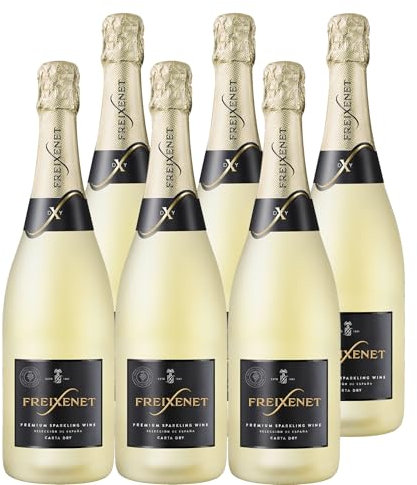 Freixenet Carta Dry (6 x 0,75 l) – Trockener Premium Sparkling Wine aus Spanien mit Mirabellen-, Zitrus- und Blumennuancen, aus Macabeo und Chardonnay, hervorragend zu Käse oder Desserts