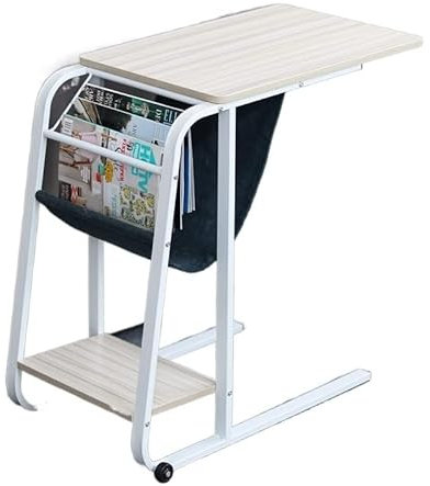 LULUMAIC Mesas de té, Sala de Estar, mesita de Noche, Mesa portátil Perezosa móvil, Uso de Cama, Escritorio para el hogar, sofá, Mesa Auxiliar, Mesa de Almacenamiento para revistas (Verde Militar)