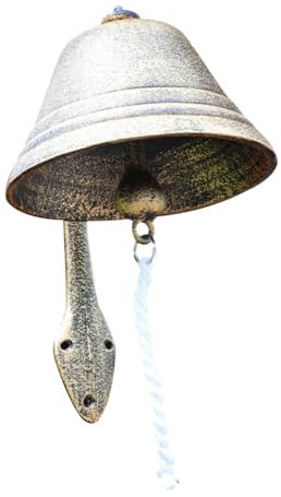 Housoutil Vintage Türklingel Wandkunst Eisen Dekorative Glocken Retro Türklingeln Hängende Glocke für Klassenzimmer Manuell Schüttelnde Türklingel