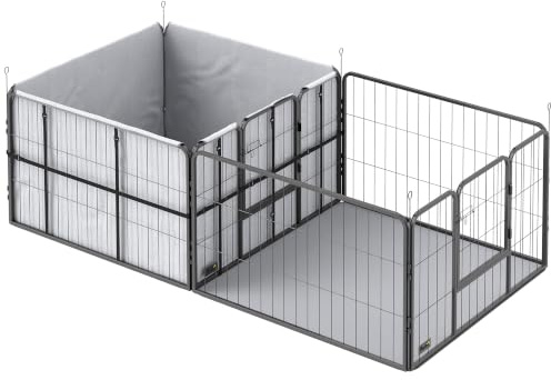 PawHut Whelping Box for Dogs, Puppies 7 Panel Dog Playpen for Medium Dogs
