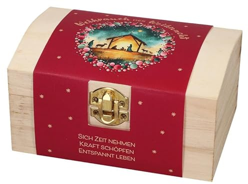 Butzon & Bercker Geschenkset Weihrauch der Weihnacht 7,5 x 15 x 10 cm – Holzkiste mit drei hochwertigen Weihrauchsorten je 30 g: Drei König, Gloria ... mit Anleitung und Banderole: Weihrauch-Set | Hochwertiges Raeucherset in Holzkiste mit Anleitung, 3x 30g Drei Koenig, Gloria und Myrrhe, ideal als Weihnachtsgeschenk