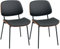 HOMCOM Juego de 2 sillas de Comedor, sillas de Cocina, Estilo Retro clásico, Estructura de Madera Curvada, para salón, Dormitorio, Cocina, Negro