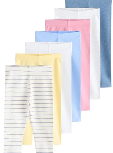 NEXT Mädchen Leggings, 7er-Pack Core Numeric_86-Numeric_92