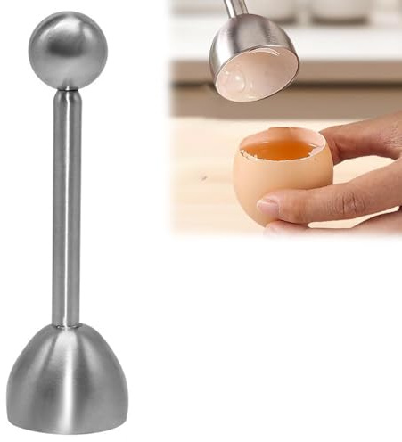 WUBAYI Eierköpfer Edelstahl - Eierknacker für gekochte Eier, Eierschalenbrecher, Eieröffnerwerkzeug mit Präzisionsschneiden, einfaches Schälen Eierschneider für Frühstück & Kochen