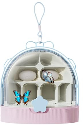 Récipient de Transport de Soie - Boîte d'observation en Soie Transparente et Respirante | Terrarium pour Animaux domestiques Projets scientifiques Scolaires Activités de Plein air