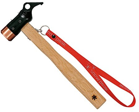 Snow Peak Peg Hammer Pro – robuster Campinghammer, ideal als Zelt- und Planenpfahlentferner – Rucksack-, Wander- und Campingbedarf – Kupfer