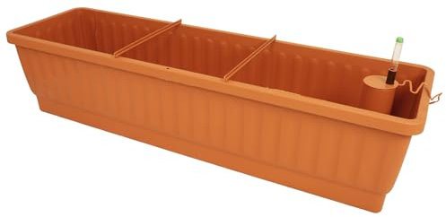 Techno XXL Blumenkasten mit Bew. Venezia 100 cm Terracotta