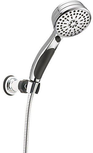 Delta Faucet 9-Spray Touch-Clean Wall-Mount Hand Held Shower with Hose, Chrome 55424