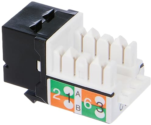 DIGITUS Modulo Keystone Cat-6 non schermato - Presa RJ45 - 250 MHz 1GBase-T - AWG 26-22 - Installazione senza attrezzi - Bianco