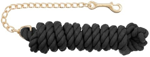 Tough1 Braided Cotton Lead with Chain - Black