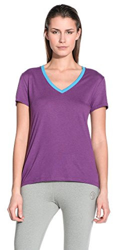 Zumba Fitness Damen WT Top Dip-It-Low V-Neck, Cut N Paste Purple, M