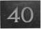 The House Nameplate Company Slate House Number, Charcoal Grey,Number 40