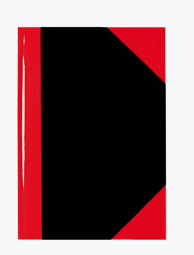 Chinakladde Notizbuch schwarz-rot / DIN A6 / Lineatur kariert