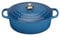 Le Creuset Signature Enamelled Cast Iron Casserole Dish with Lid - Oval, Marseille Blue, 25 cm, 3.2 Litres, 211782520