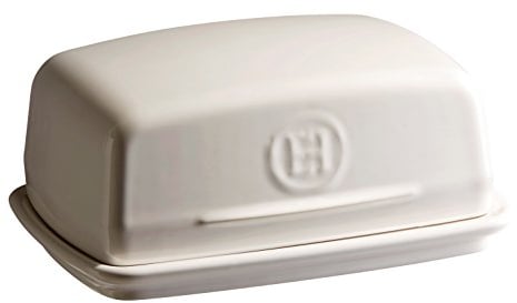 Emile Henry Eh020225 Beurrier Céramique Beige Argile 16,5 X 11,5 X 7,5 cm