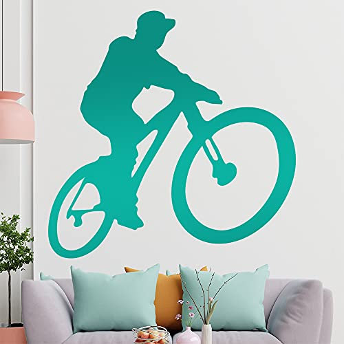 KIWISTAR BMX - Fahrer Silhouette fahren springen Wandtattoo in 6 Größen - Wandaufkleber Wall Sticker