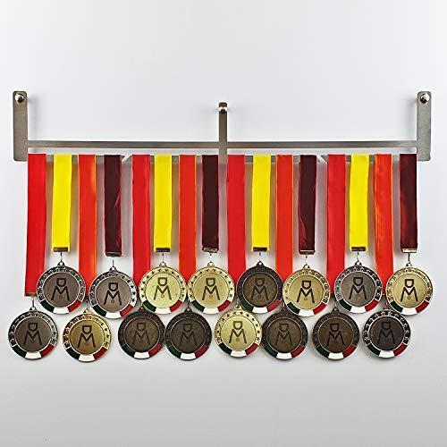 Hang Bar - Prolunga Medagliere da Parete - Porta medaglie - Aggiungi Fino a 16 medaglie - Sport Medal Hanger - Display Rack (450 mm x 100 mm x 3 mm)