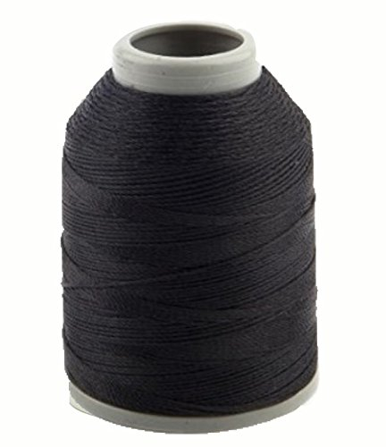 Altinbaşak 20g Häkelgarn Garne 300m 6 FACH 100% POLYESTER GARN 0,75mm Nr: 50 Embroidery Thread (1 Stück, Schwarz)