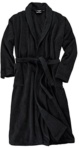 Abraxas Übergröße Bademantel Walkfrottier schwarz, Größe:10XL